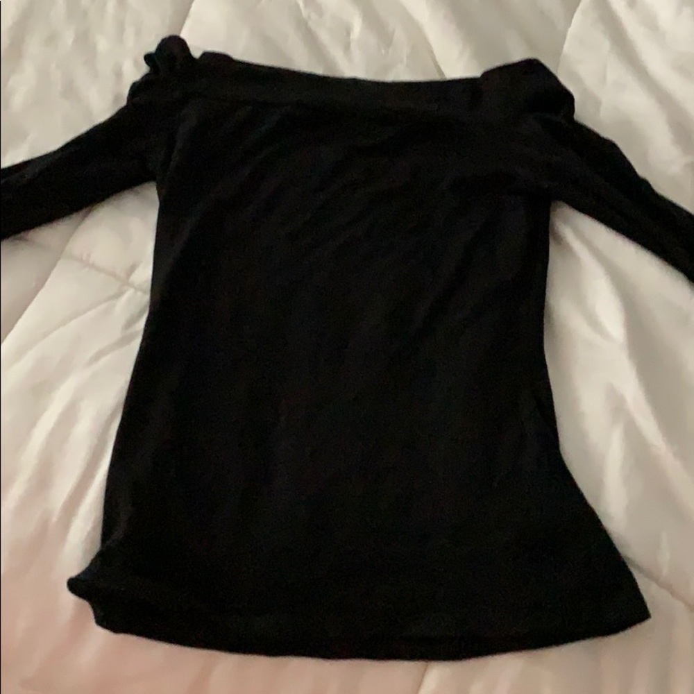Off the shoulder black top